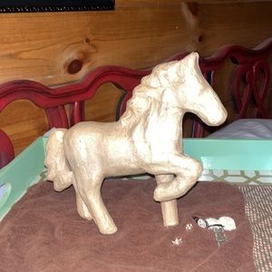 Horse standing “paper machete”/cardboard very sturdy Paintable customize